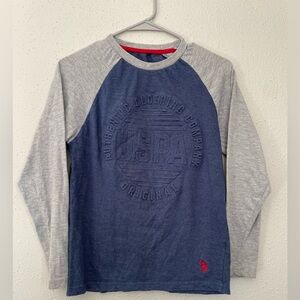 U.S. Polo Assn. Navy and Gray Shirt